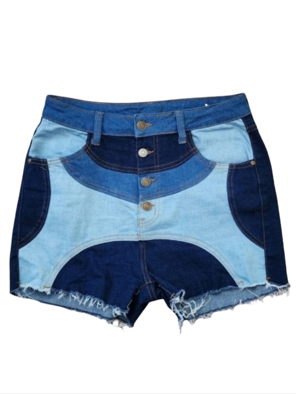 Rads‎ Boutique Colorblock Denim Shorts Women's Jr. Size 11